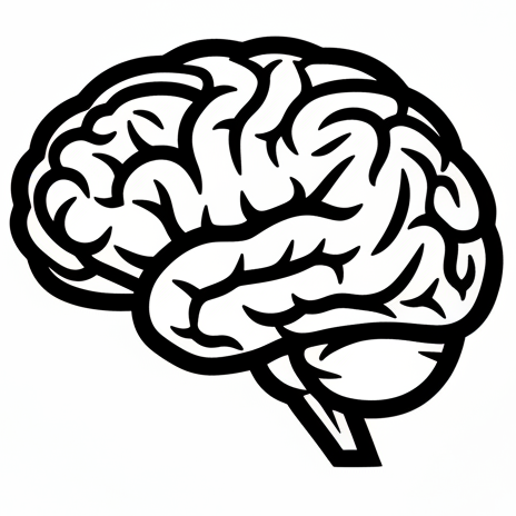 anz einfach innen weiß HG weiß nur mir schwarzen linien mit gehirn