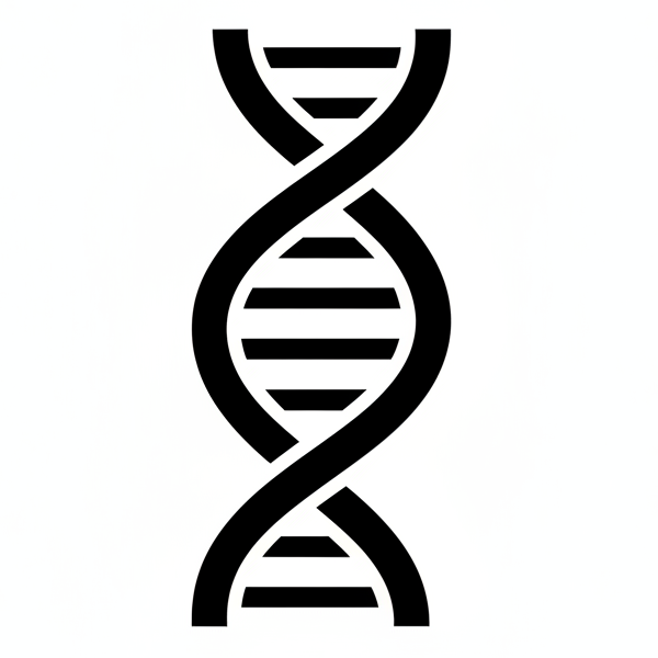 ein symbole scheaz weiß mit DNA