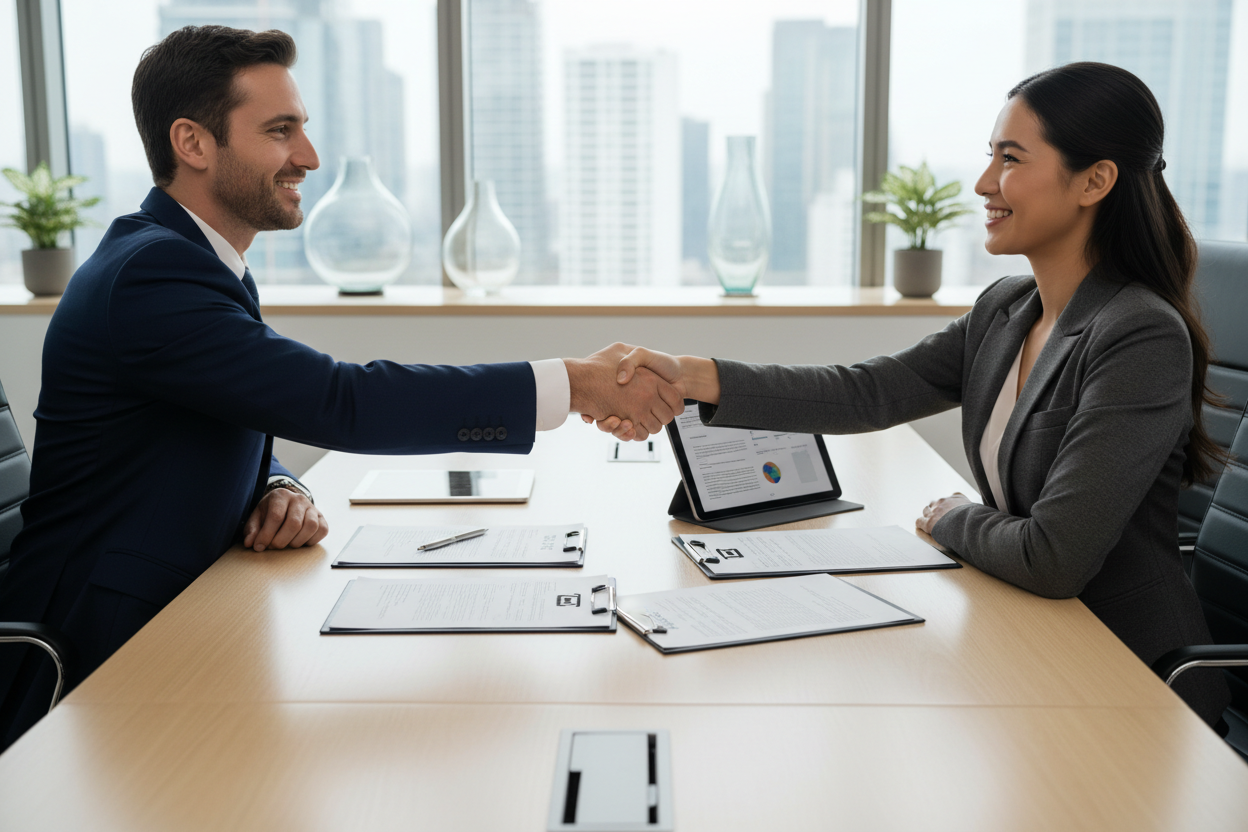 Gegenseitige Verbindlichkeit, professionel, realistisch