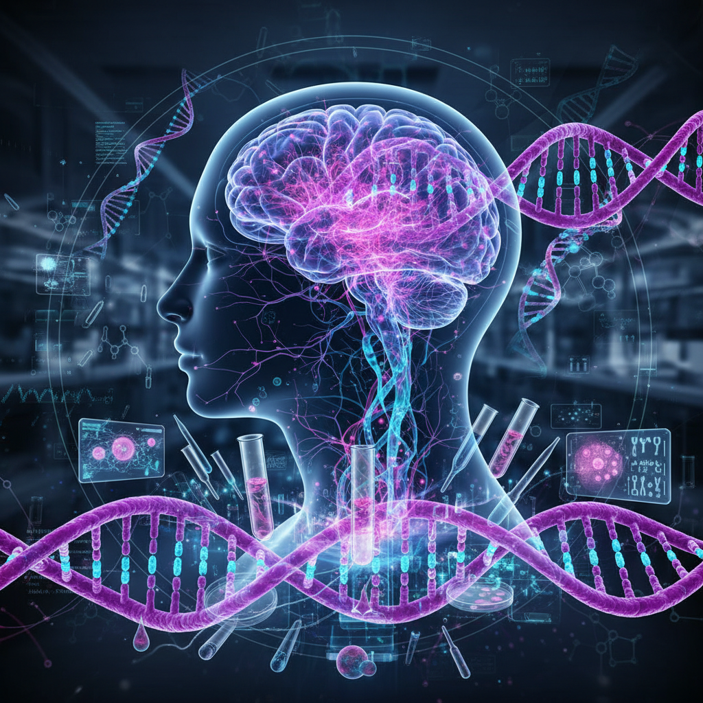 ich brache ein bild dass mind psyhce und gene asruckt realistisch