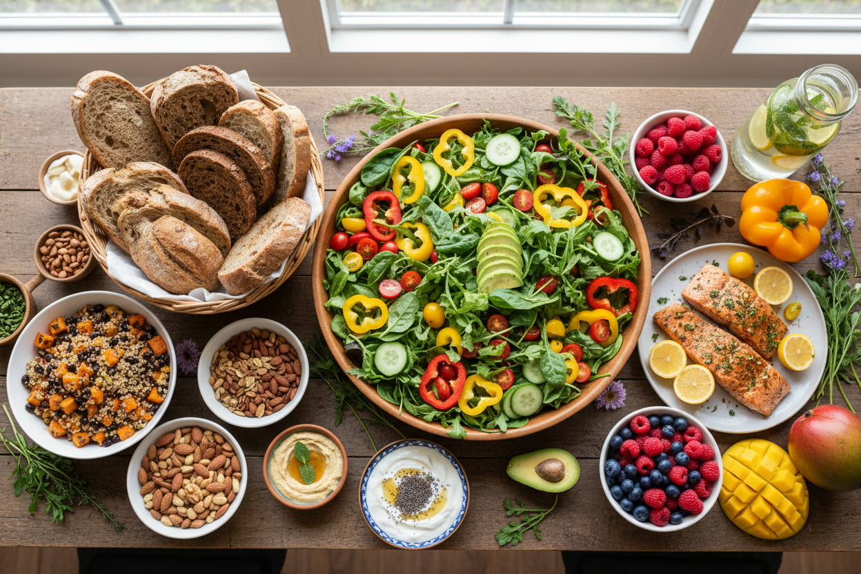 leckere gesunde speißen auf einem Tisch