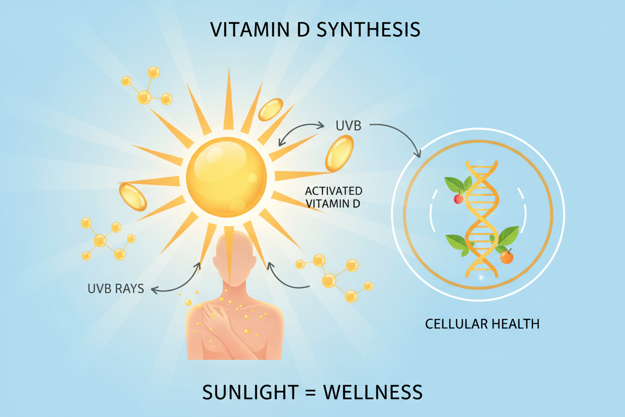 vitamin D und sonne viosualisieren